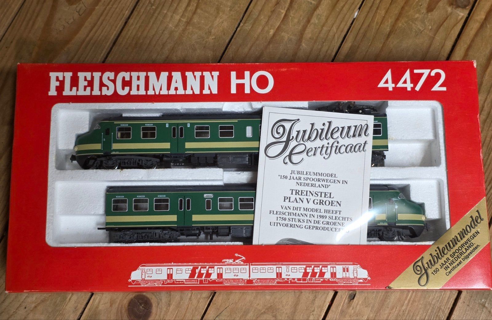 Fleischmann HO 4472 Treinstel Plan V Groen NS Jubileum, Treinset, Gelijkstroom, Fleischmann, Nieuw