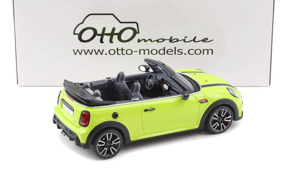MINI JCW CABRIO ZESTY GEEL C5H 2021 1/18 OTTO MOBILE OT1303, Ophalen of Verzenden, Nieuw, Auto, OttOMobile