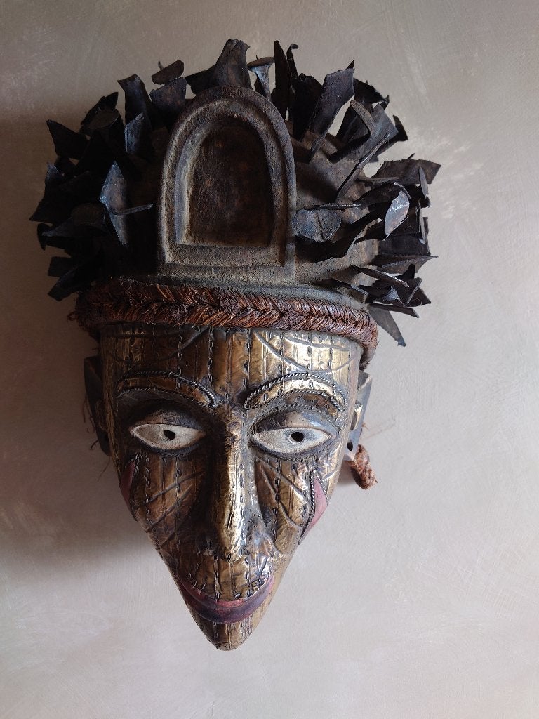 Bamileke masker/Kameroen, Antiek en Kunst, Verzenden