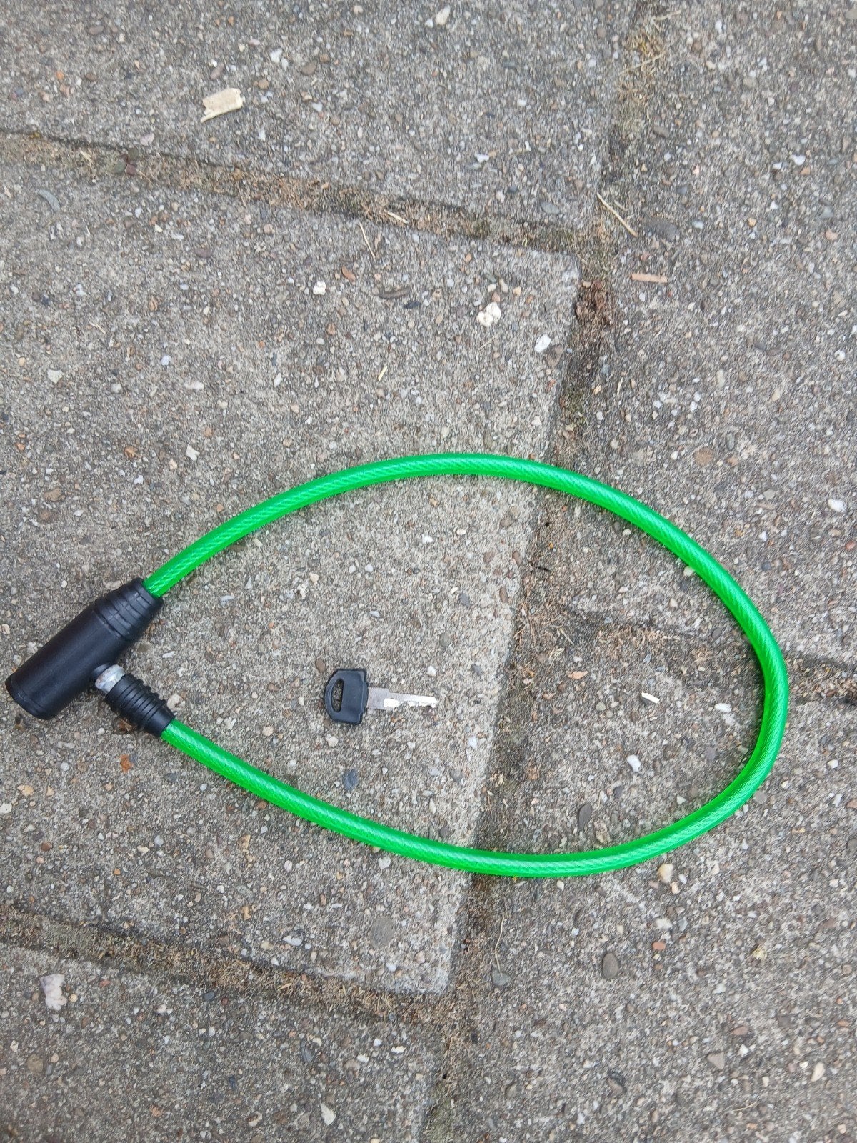 Groen kabelslot met sleutel voor fiets, Ophalen of Verzenden