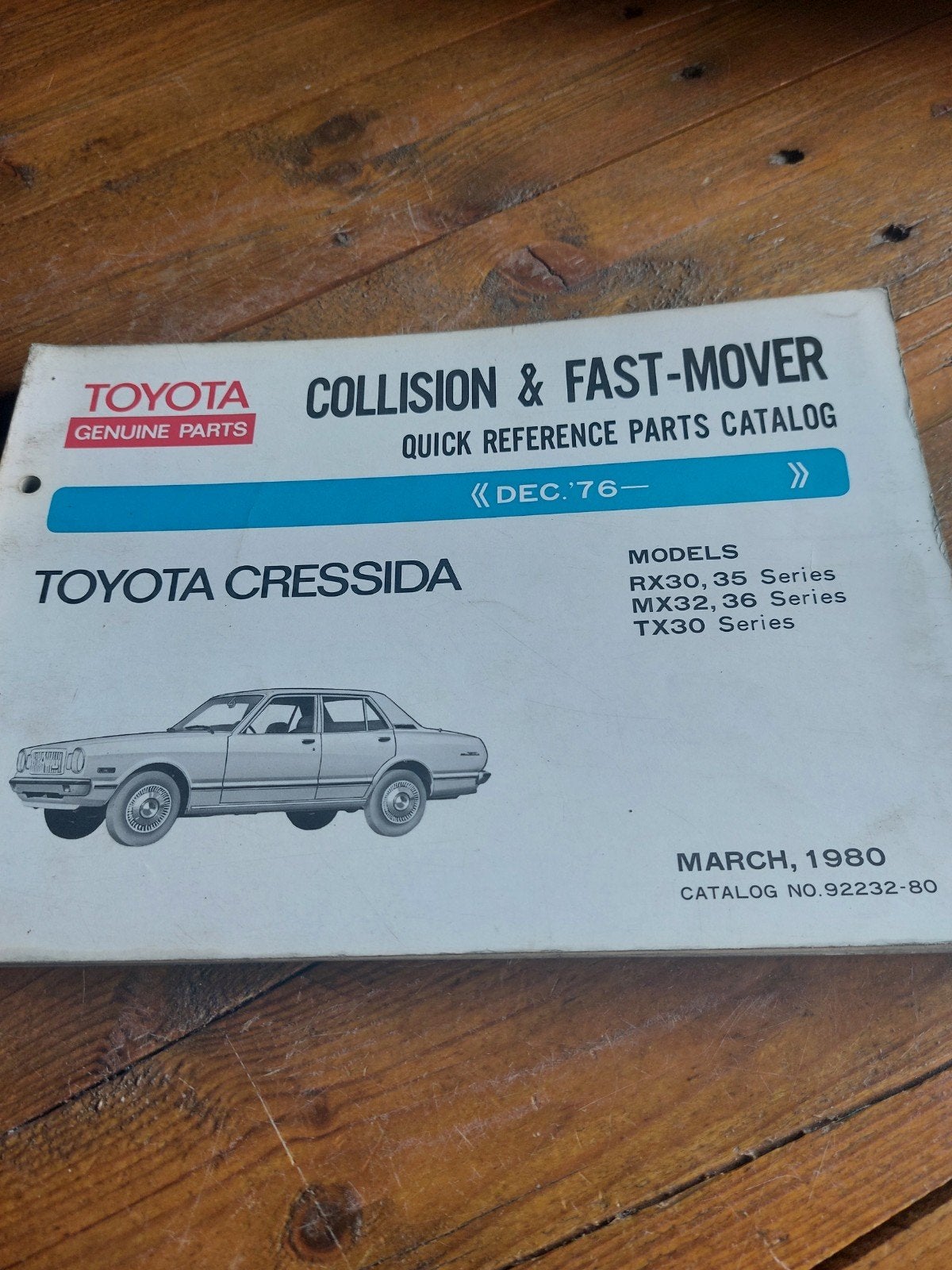PARTS CATALOGUS TOYOTA CRESSIDA RX30,35 MX32,36 TX30, Ophalen of Verzenden