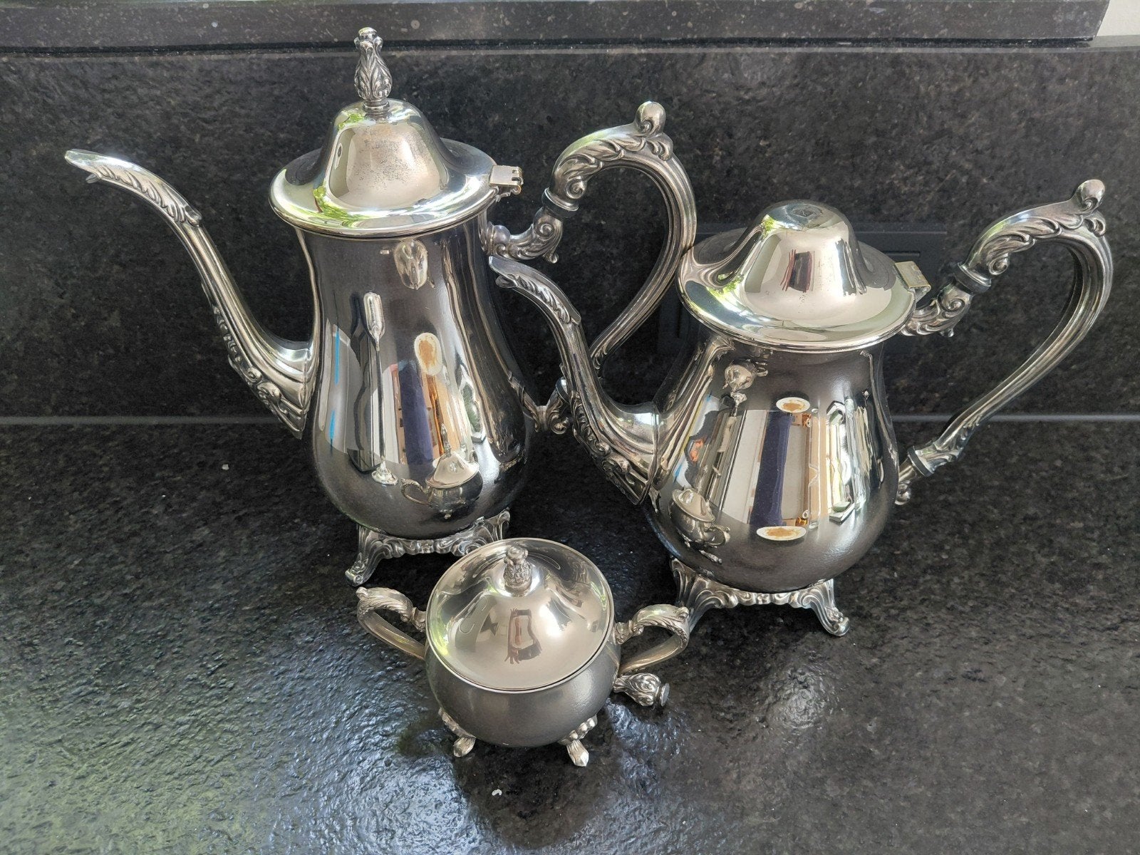 Exclusief Vintage Verzilverd Koffie- & Theeservies | Oneida, Ophalen of Verzenden, Zilver