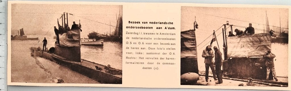 Marine 1923: onderzeeboten O5 enO6 bezoeken Amsterdam, Verzamelen, Verzenden, Voor 1940, Gebruikt, Overige onderwerpen