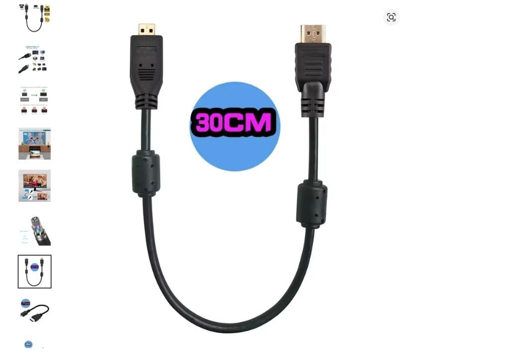 micro hdmi naar HDMI 0.3m voor oa tethering, 4K, Ophalen of Verzenden, Nieuw, Minder dan 2 meter, HDMI-kabel