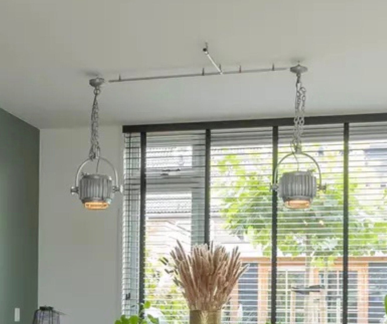 Industriele lampen - lantern/cage pendant stijl, Ophalen, Zo goed als nieuw, Metaal, Lantern/cage pendant