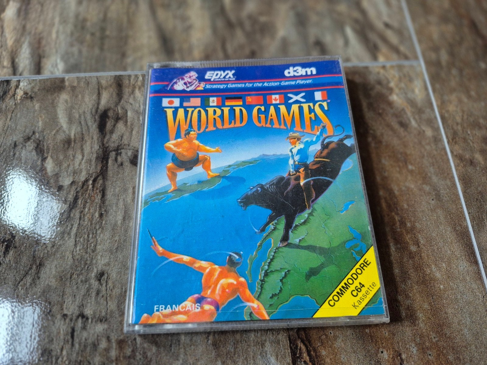 Commodore 64 C64 Cassette Game: World Games (Epyx), Gebruikt, 1 speler, Eén computer, Ophalen of Verzenden