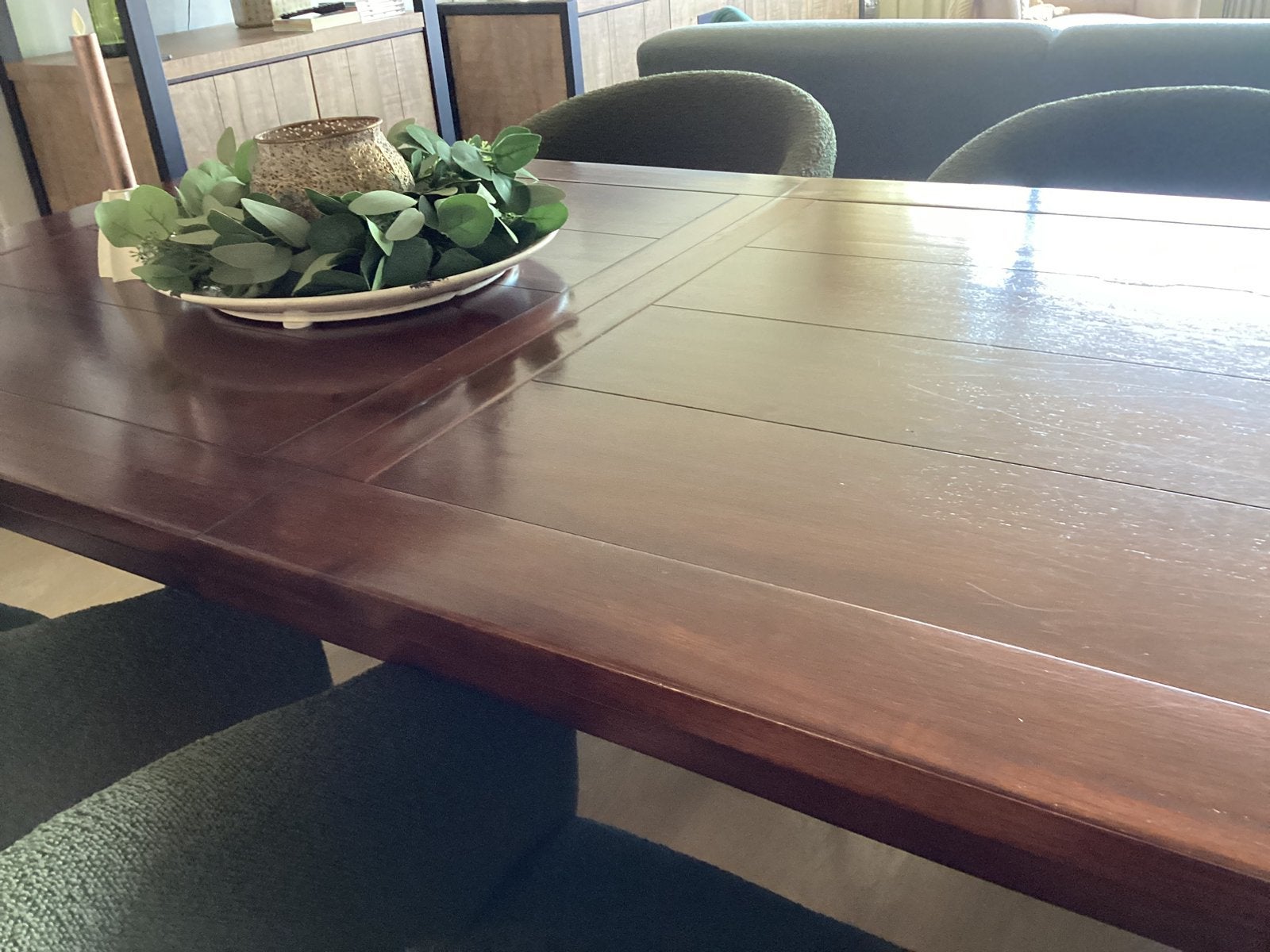 Te koop : eettafel, Huis en Inrichting, Tafels | Eettafels, Gebruikt, Koloniaal, 150 tot 200 cm, Rechthoekig