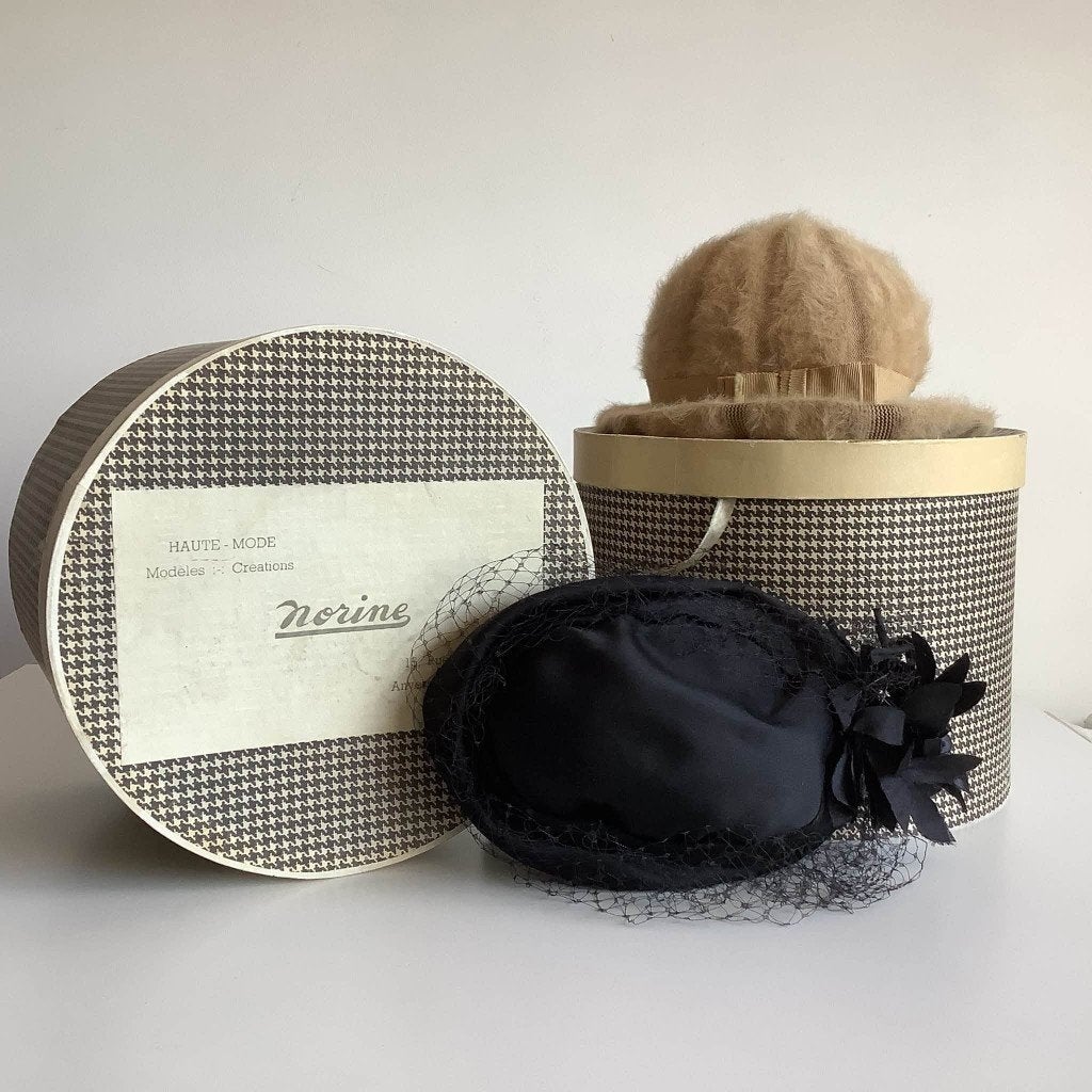 2 Vintage hoedendozen Norine Anvers, Ophalen of Verzenden