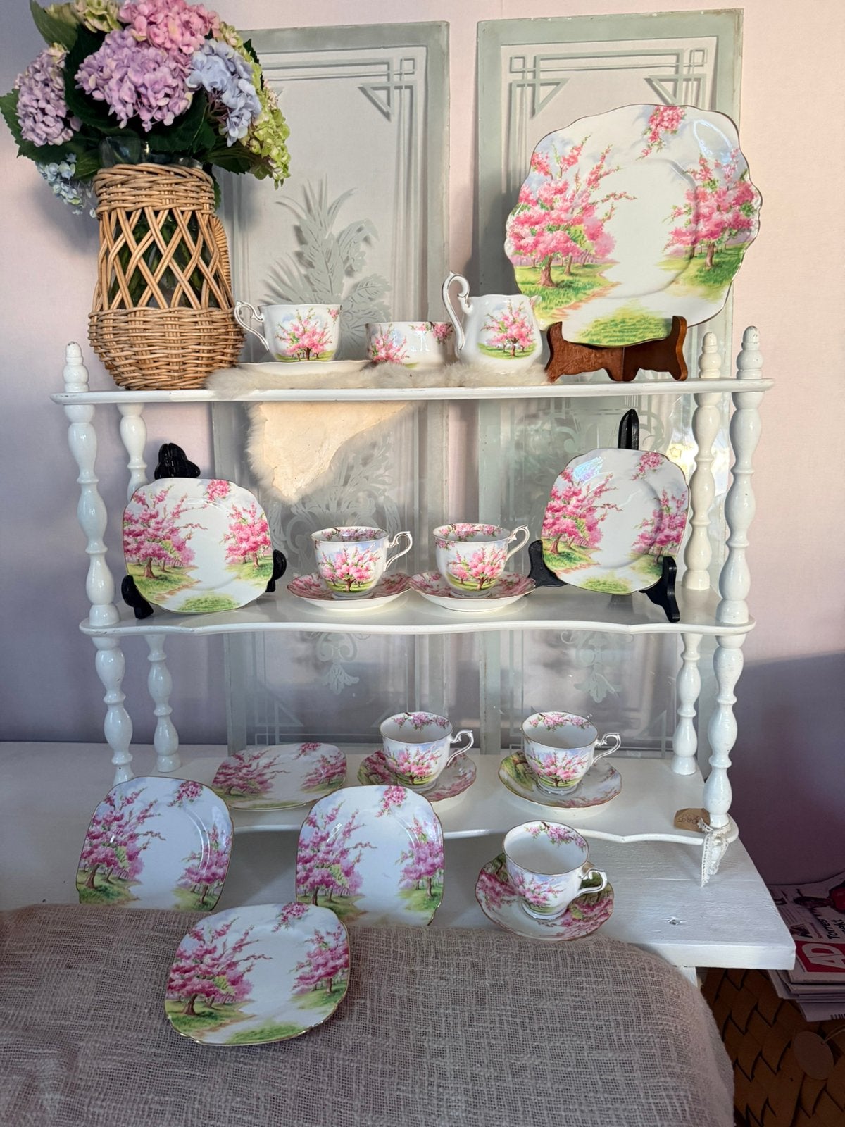 Royal Albert Blossom time 6 pers koffie thee taart porselein, Ophalen