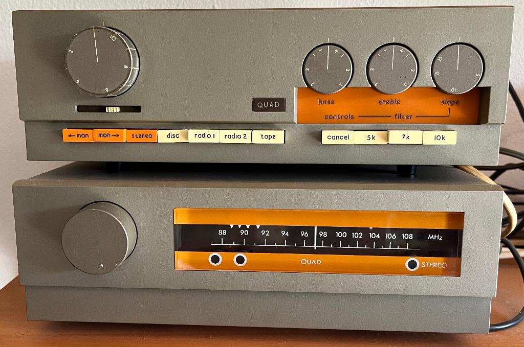 Quad 33 - 303 versterker set met tuner, Audio, Tv en Foto, Gebruikt, Ophalen, Overige merken, Minder dan 60 watt