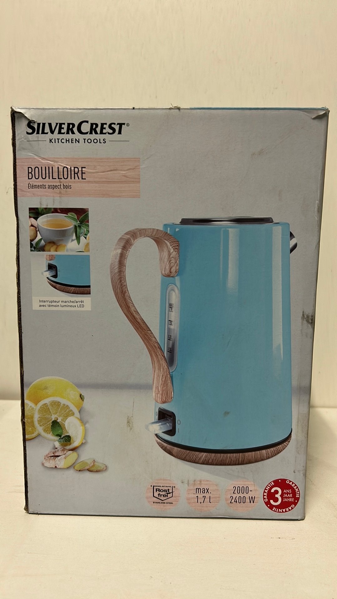Waterkoker 1,7 L 2000-2400 W, 1 tot 2 liter, Ophalen of Verzenden, Gebruikt