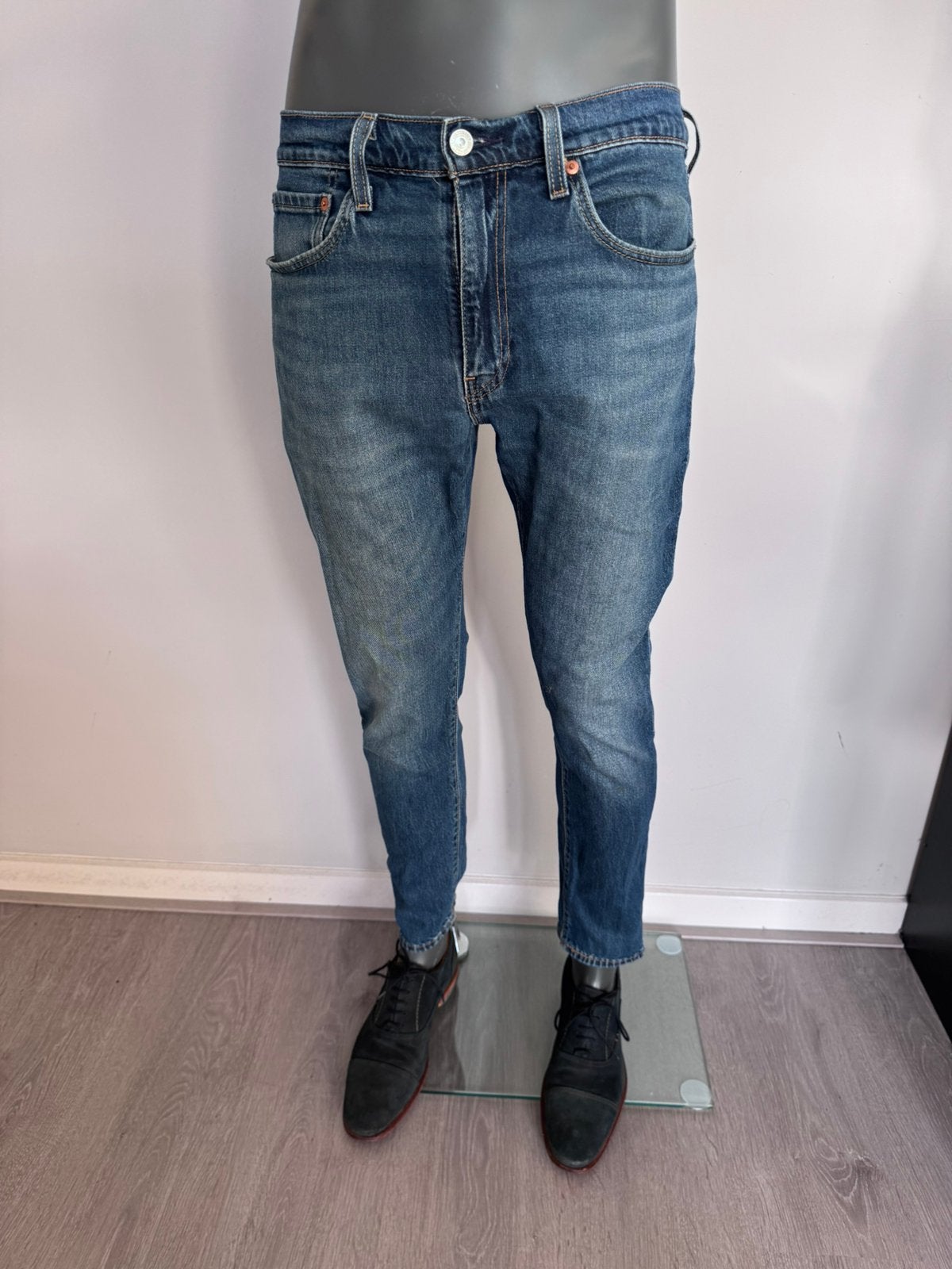 Levi jeans 512 spijkerbroek denim w32 l30, Ophalen of Verzenden, Gedragen, Blauw, W32 (confectie 46) of kleiner
