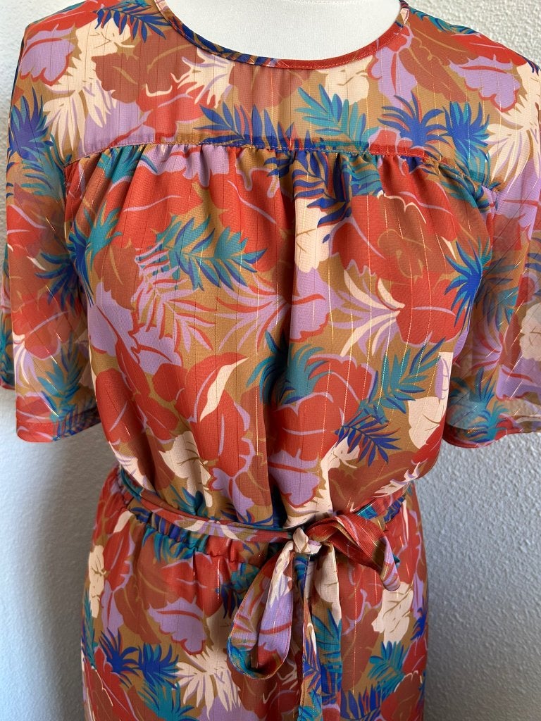 King Louie maat 42 tropische zomer jurk 3120, Kleding | Dames, Jurken, Maat 42/44 (L), Ophalen of Verzenden, Zo goed als nieuw