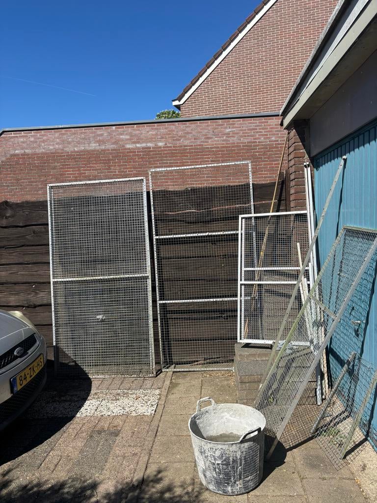 Diverse metalen gaaspanelen voor buitenverblijf/ren, Ophalen, Gebruikt, 20 meter of meer, Gaas