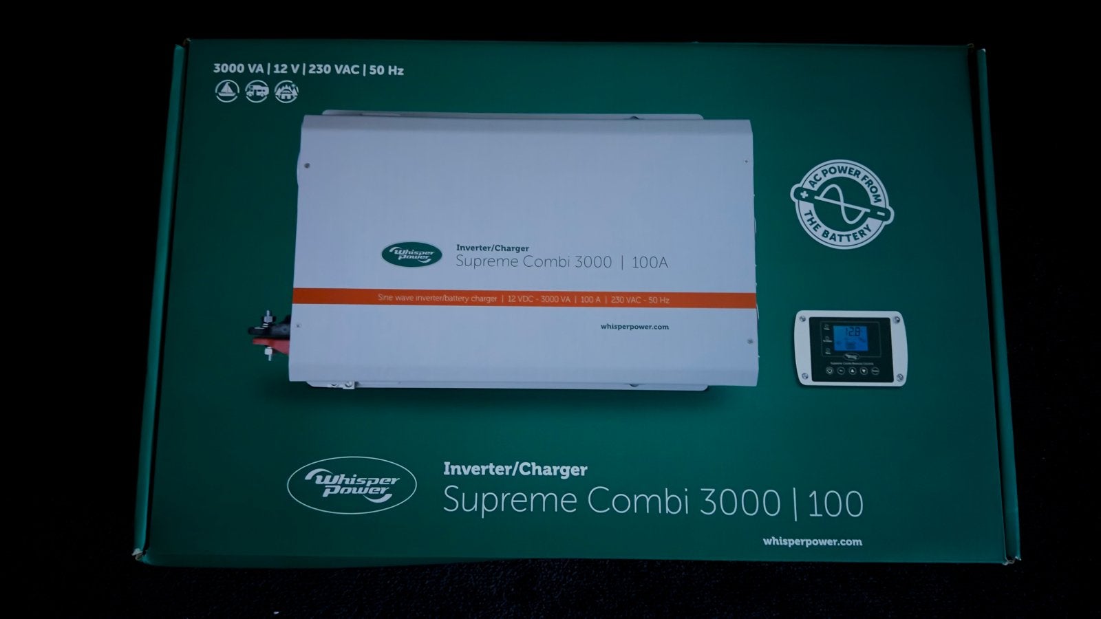 Whisper Power Combi Supreme 12V 3000W 100A Accu-omvormer, Ophalen, Nieuw, Universele onderdelen