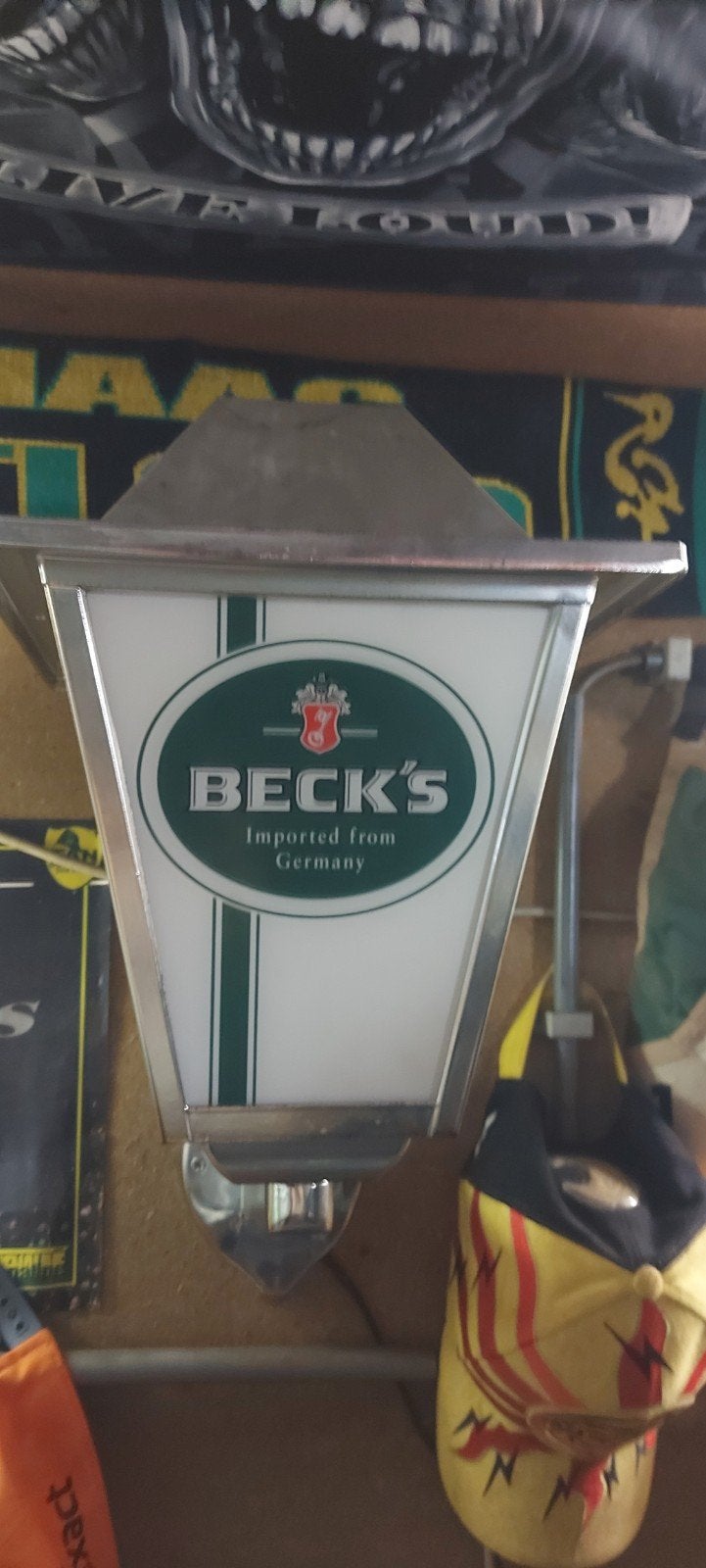 Vintage Beck's Bier Reclame Lamp - Uniek Verzamelobject, Ophalen of Verzenden