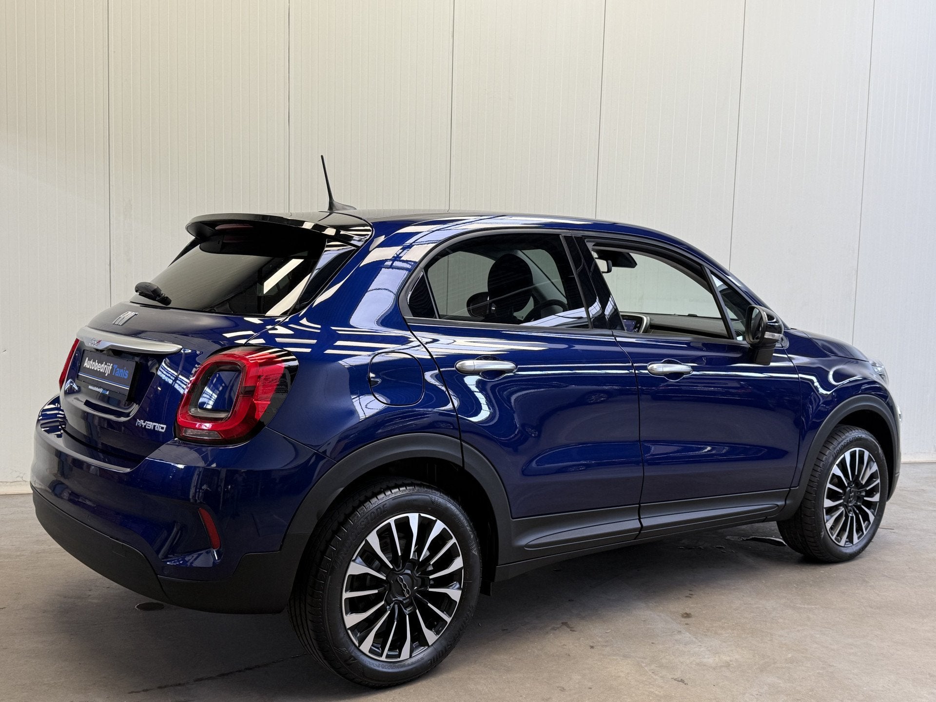 Fiat 500X 1.5 Hybrid 130 PK AIRCO/ECC-NAVI by CARPLAY-CRUISE, Auto's, Gebruikt, 4 cilinders, Blauw, 500X