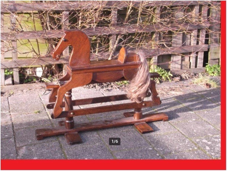 Hobbelpaard - schommelpaard massief hout, Ophalen, Zo goed als nieuw, Overige typen