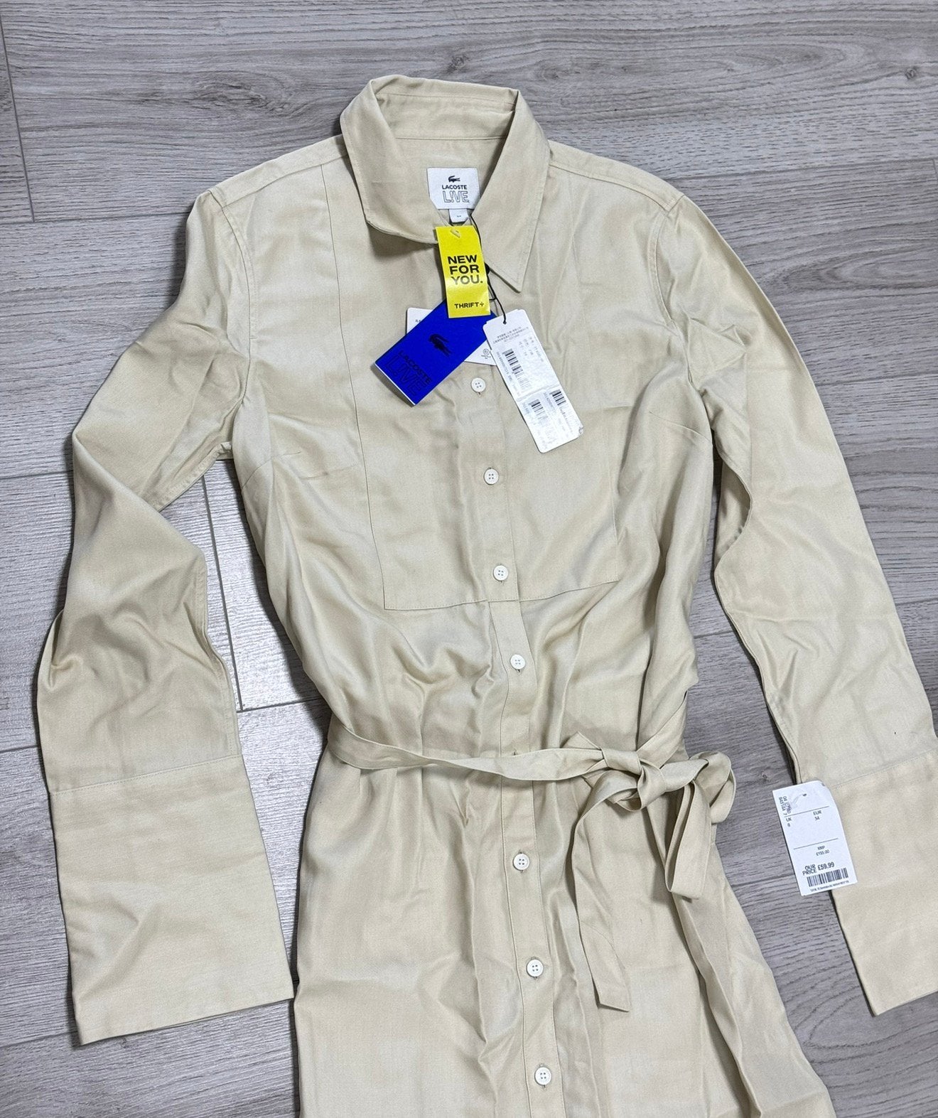 LACOSTE dames jas zomer vrouwen xs beige creme bruin NIEUW, Beige, Nieuw, Ophalen of Verzenden, H