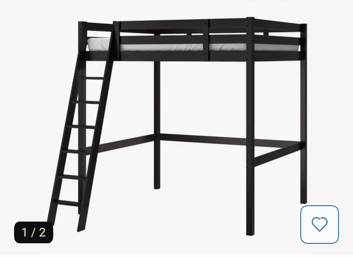 Ikea hoogslaper STORA, Huis en Inrichting, Slaapkamer | Stapelbedden en Hoogslapers, Ophalen, Hoogslaper, 160 tot 180 cm, Tweepersoons