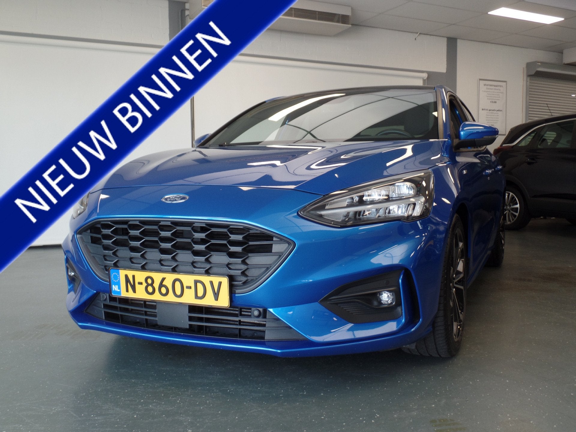 Ford Focus 1.0 EcoBoost 125pk, ST Line X Business, Navigatie, Auto's, Stof, Gebruikt, Euro 6, Blauw