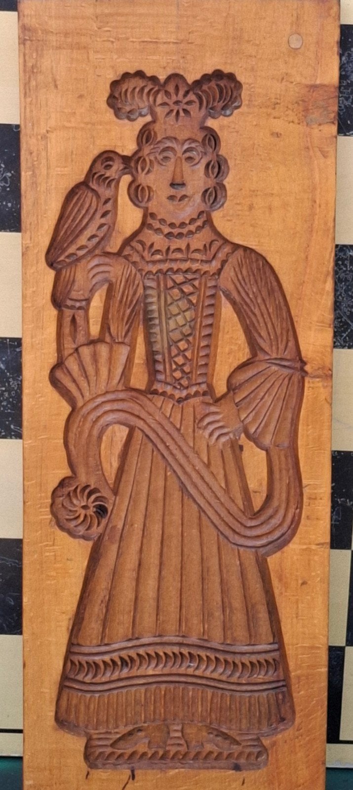 Speculaasplank, dubbelzijdig.  Oud. 19.5/54 cm., Ophalen