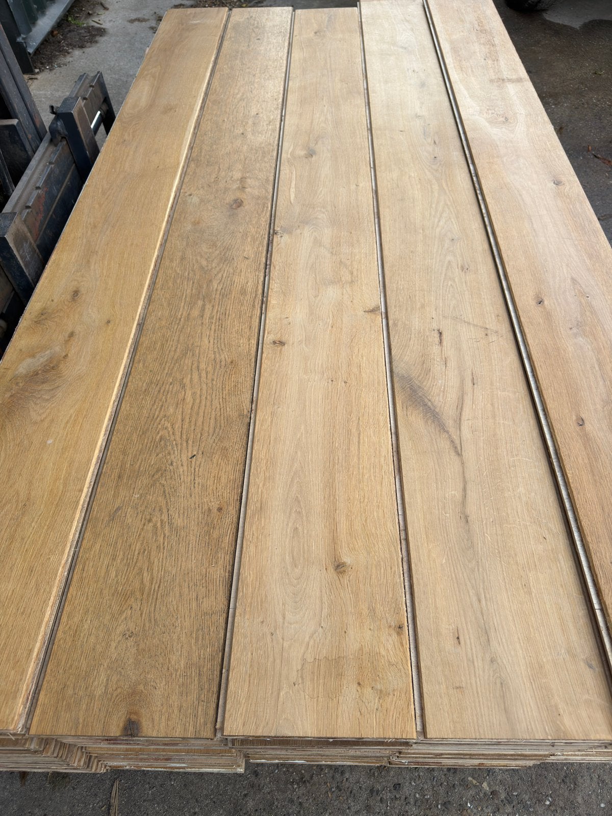 Eiken vloer 46 m2 multivloer 22 cm breed 1,9 cm dik top 7 mm, Ophalen, Gebruikt, Vloerdelen of -planken, 10 m² of meer
