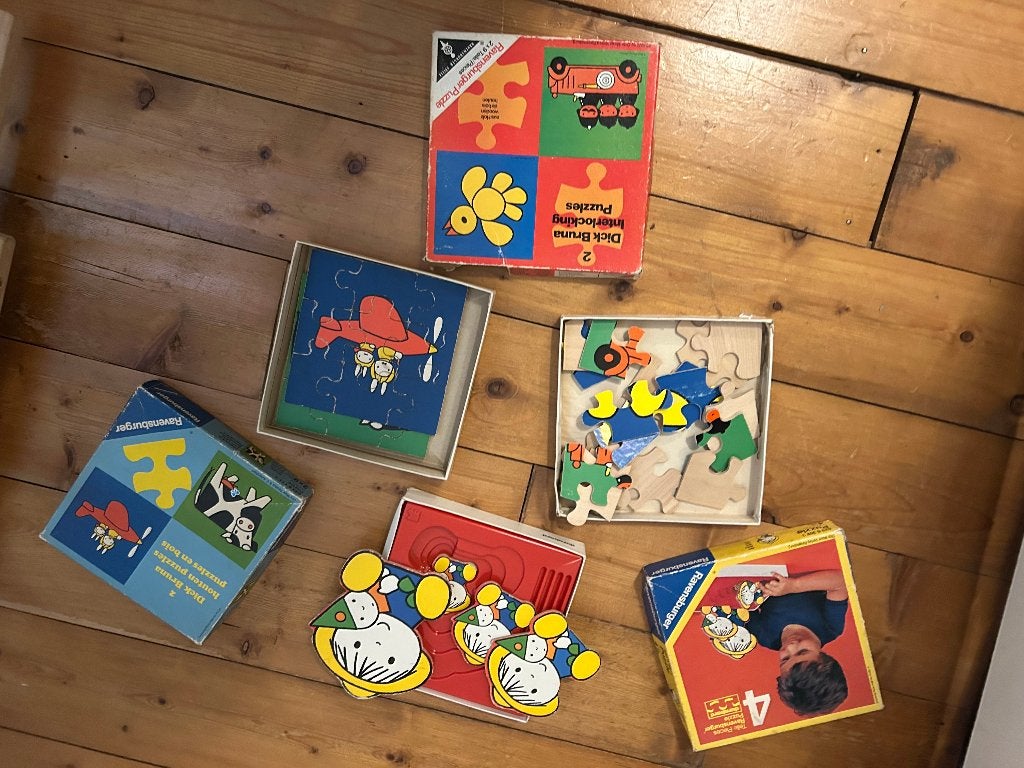 nijntej pluis puzzel kind drie puzzels dick bruna, Ophalen of Verzenden, Minder dan 10 stukjes, Gebruikt, 6 maanden tot 2 jaar