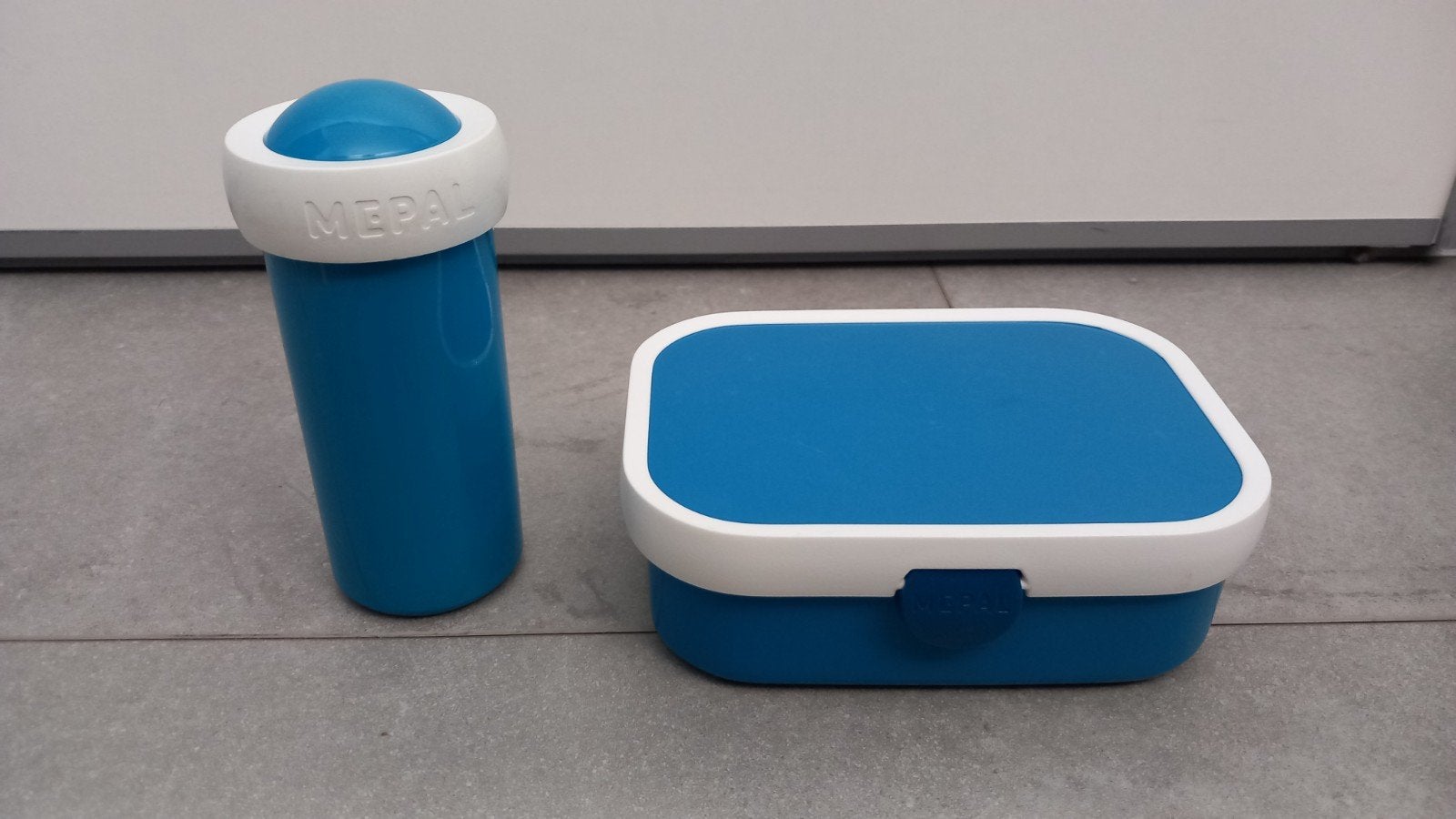 Mepal lunchset blauw broodtrommel en beker, Ophalen of Verzenden
