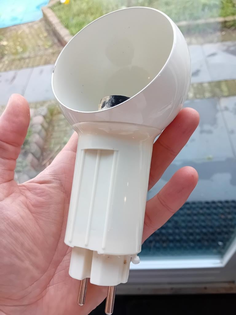 Vintage Stekkerlamp wit, Ophalen of Verzenden