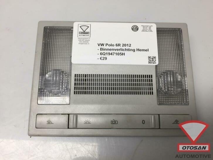 vw polo 6r binnenverlichting hemel 6q1947105h, Gebruikt, Volkswagen, Volkswagen AG, Berliner Ring 2
38440  Wolfsburg, DE