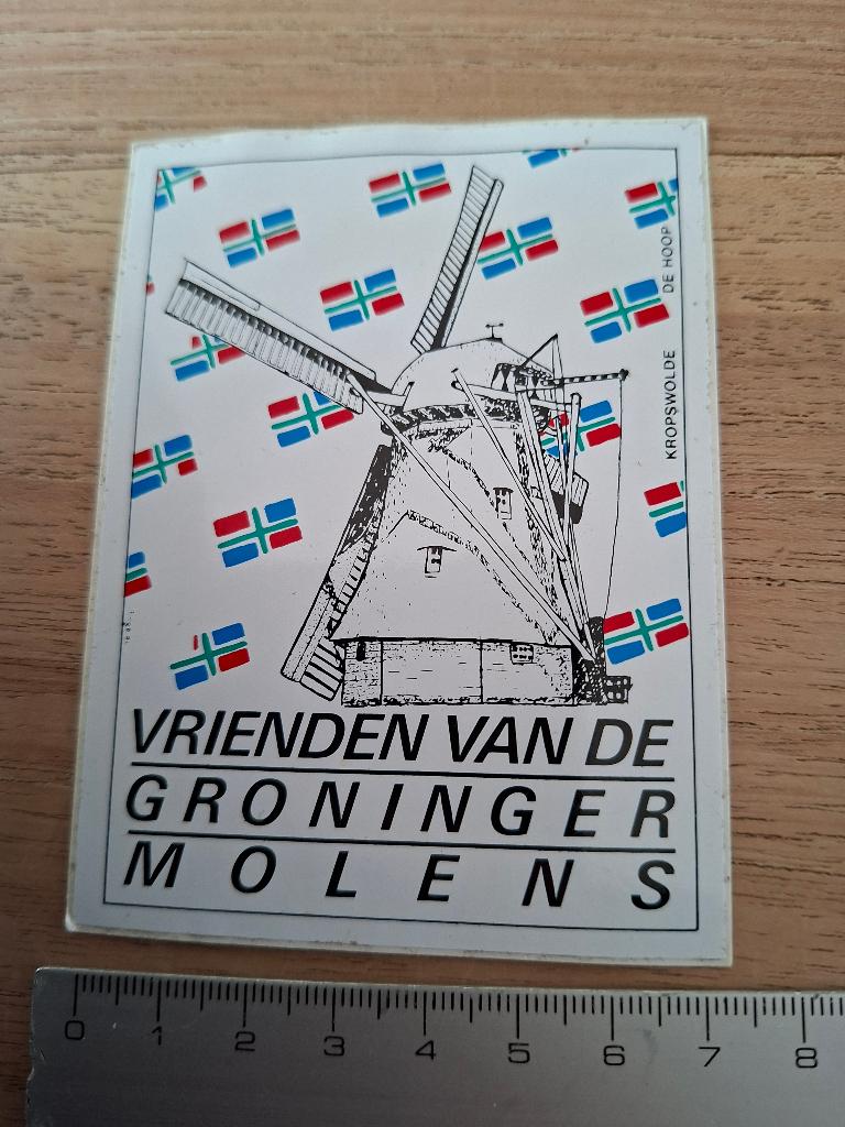 Sticker Groningen molen, Ophalen of Verzenden, Zo goed als nieuw, Overige typen