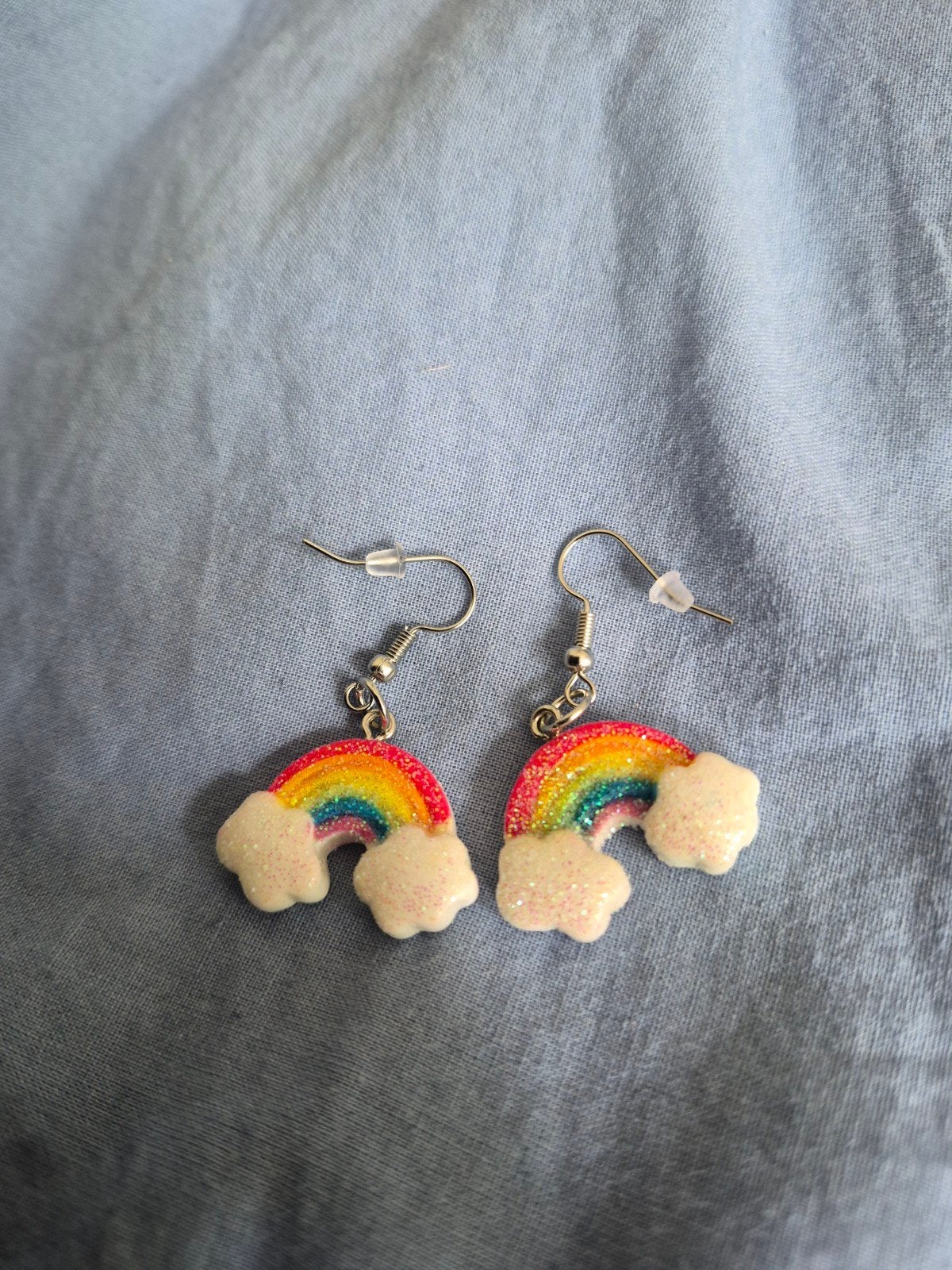 Oorbellen met regenboog, Sieraden, Tassen en Uiterlijk, Oorbellen, Overige materialen, Hangers, Overige kleuren, Nieuw