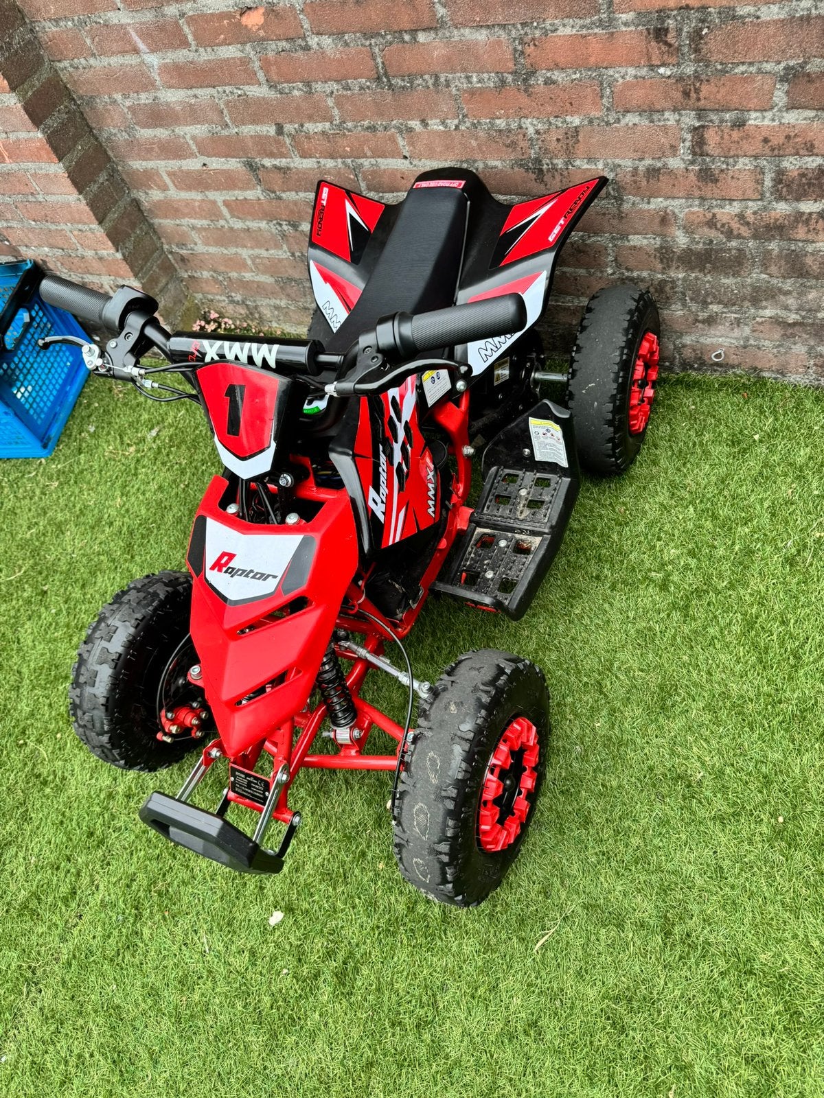 Quad raptor mmx style met nieuwe banden. rijdt uitstekend, Ophalen, Zo goed als nieuw, Overige typen