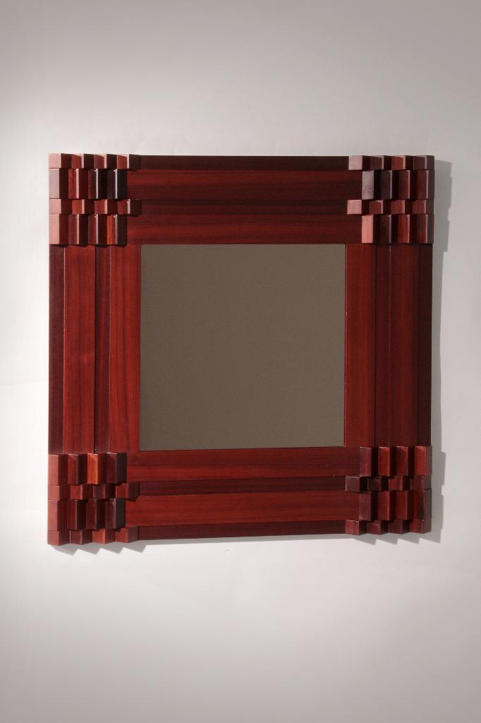Luciano Frigerio 'Model Norman' Italian Midcentury Mirror, Ophalen of Verzenden, Zo goed als nieuw, 75 tot 100 cm, Minder dan 100 cm