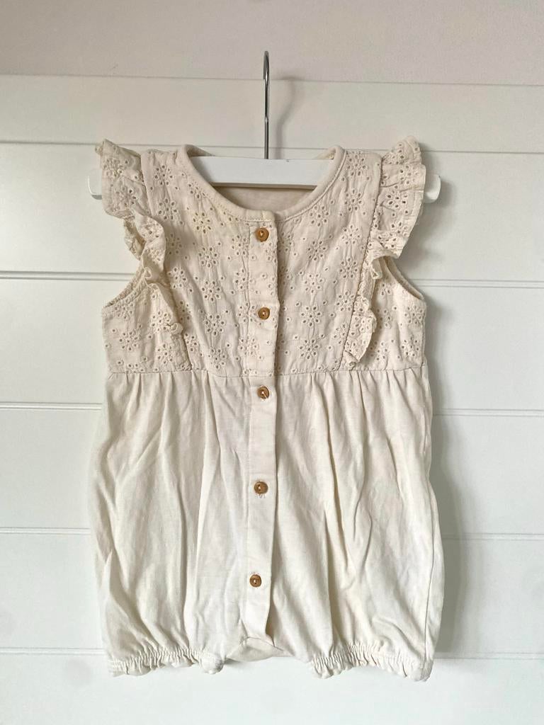 H&M Romper met borduursel - Maat 68 (4-6M), Ophalen of Verzenden, Zo goed als nieuw, Meisje, Pakje