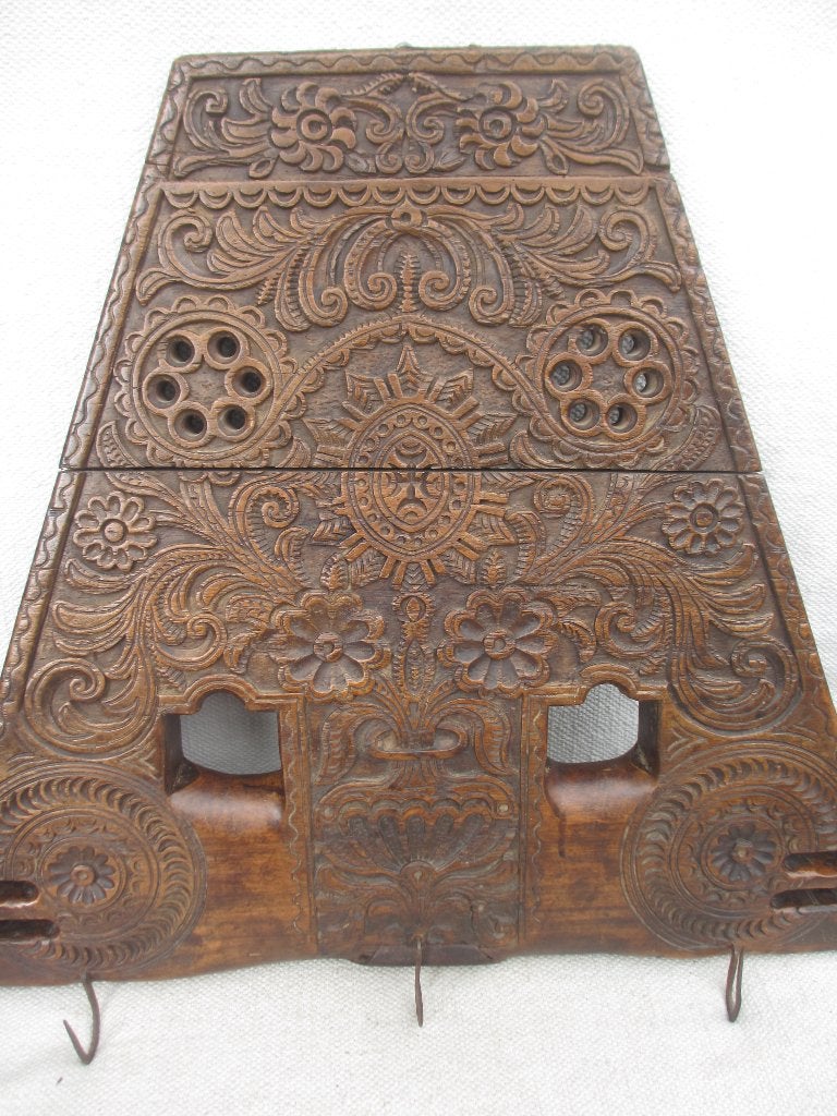 Vintage Primitieve Portugese Ossen Juk, Houtsnijwerk, Ophalen