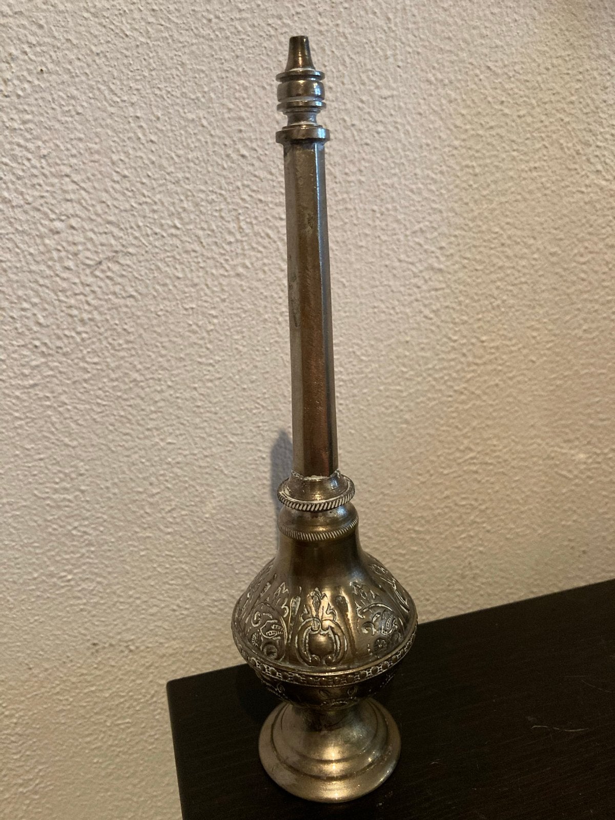 Marokkaanse Rozenwater Sprenkelfles Verzilverd 21cm, Ophalen of Verzenden