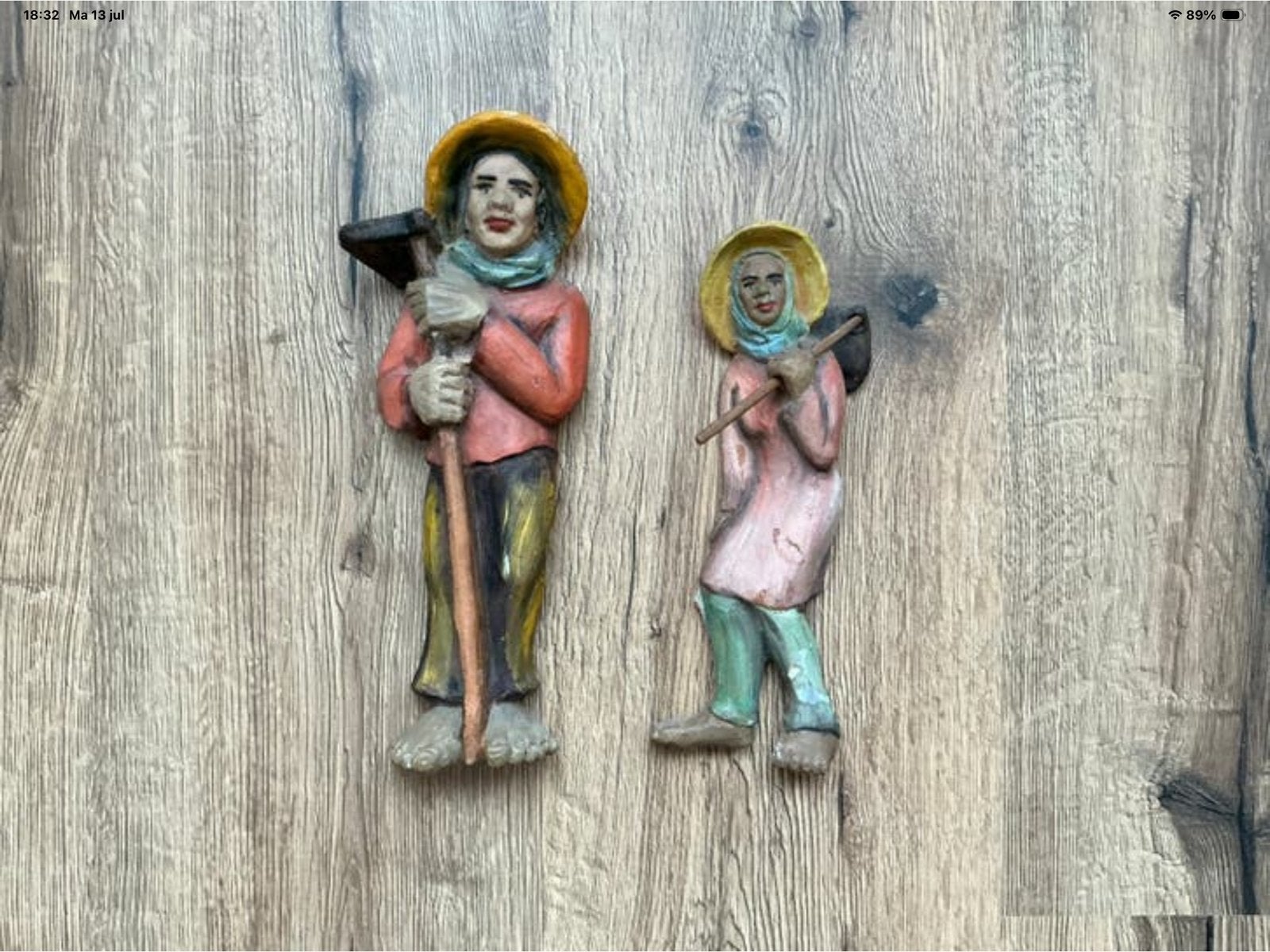 2 mooie aardewerk beelden., Verzamelen, Beelden en Beeldjes, Ophalen of Verzenden, Zo goed als nieuw, Overige typen
