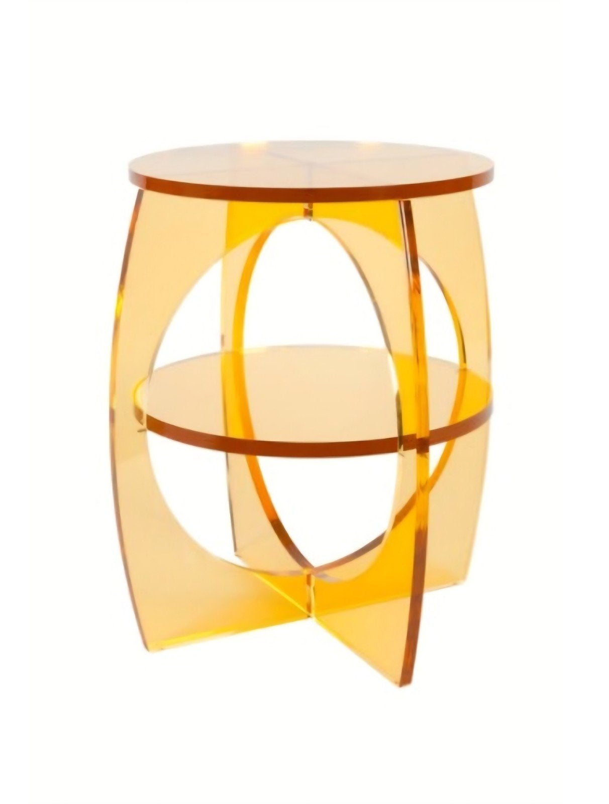 TONNES Design Bijzettafel - Oranje en Stijlvol! Dutch Design, Gebruikt, Modern design, Transparant, Rond, Ophalen