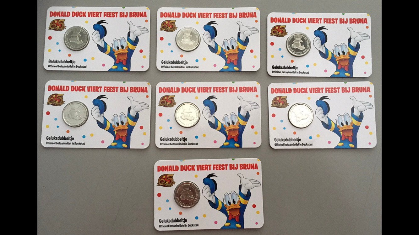 Coincard geluksdubbeltje Donald Duck uit 2017 Disney, Postzegels en Munten, Ophalen of Verzenden, Overige landen