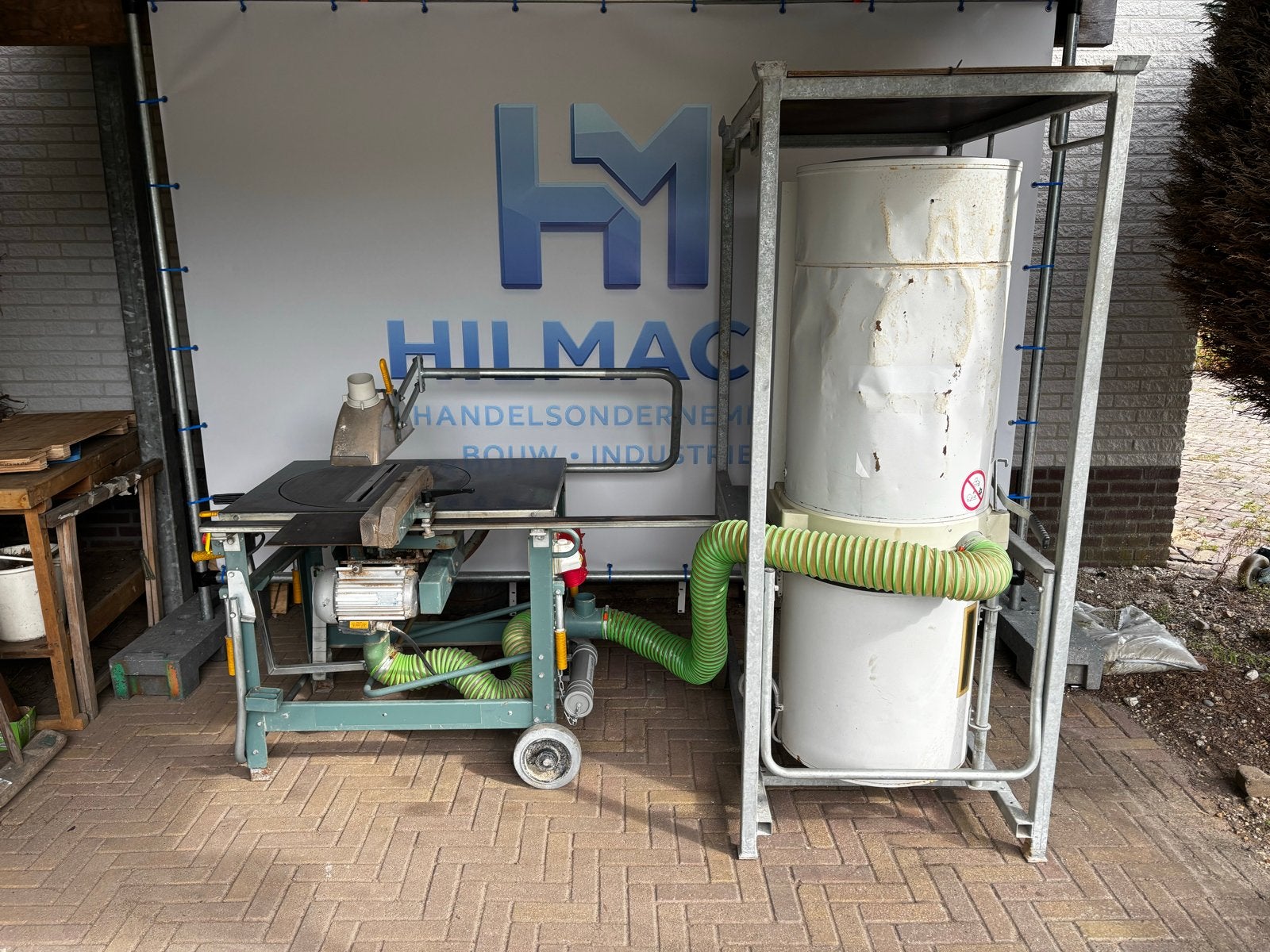 Gjerde 1603 Cirkelzaag met Stofafzuiging 100L 400V, Doe-het-zelf en Verbouw, Ophalen, Gebruikt