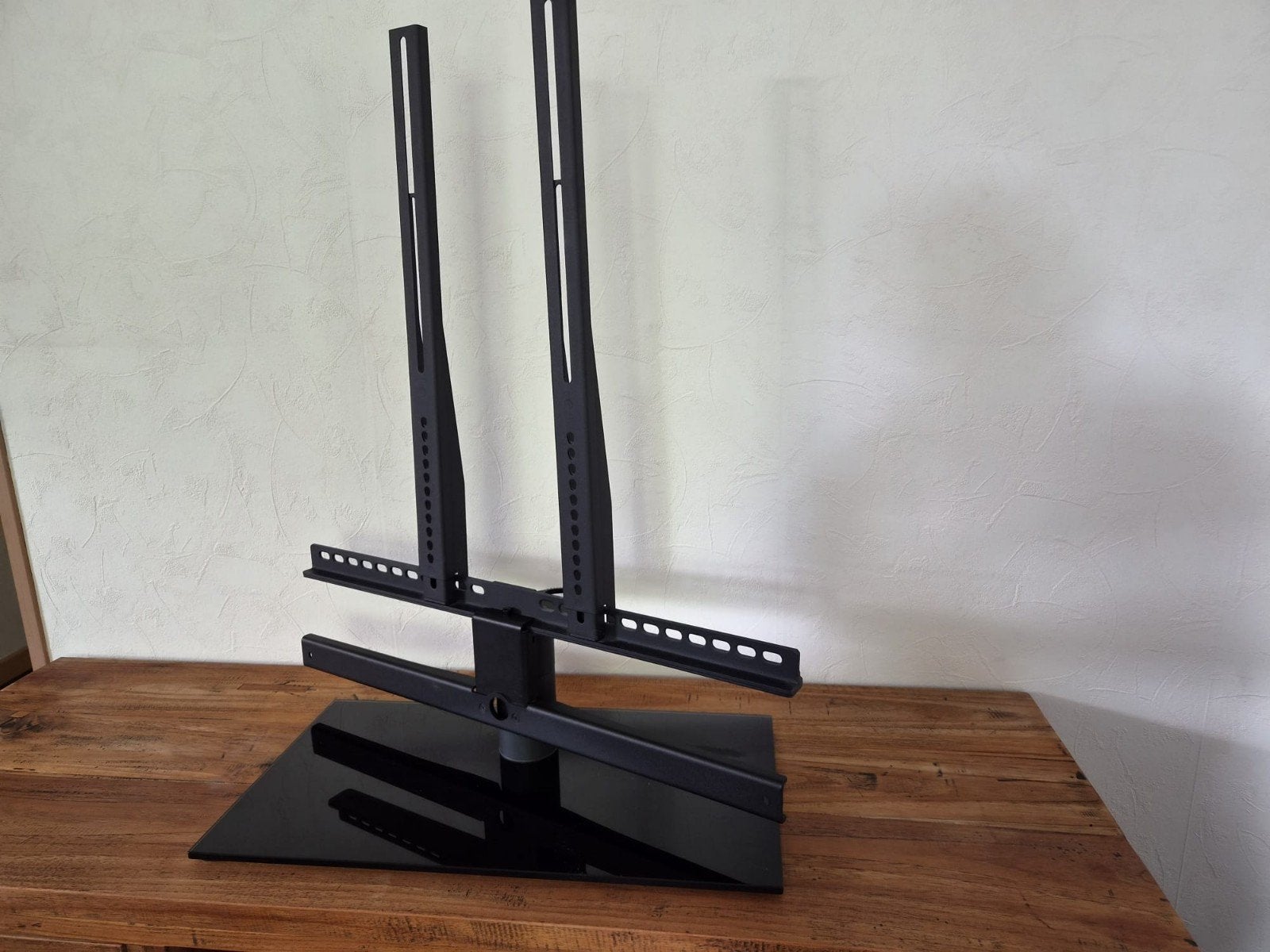 TV steun hard glazen voet, 55inch, draaibaar, Ophalen, Zo goed als nieuw, 25 tot 50 cm, Minder dan 100 cm