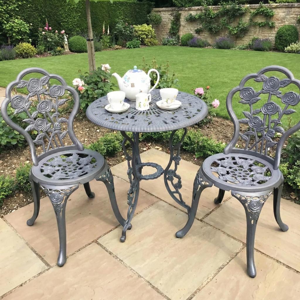 London Rose 2-zits Bistro Tuinset - Nieuw in doos, 2 zitplaatsen, Ophalen of Verzenden, Stoel, Tuinset