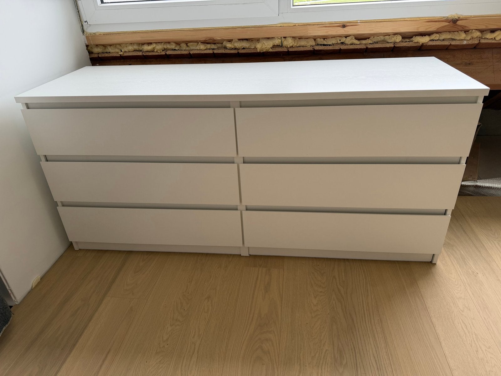 2 ladekasten wit essen - 6 lades - 125x70x50, Ophalen, 5 laden of meer, 150 tot 200 cm, Nieuw