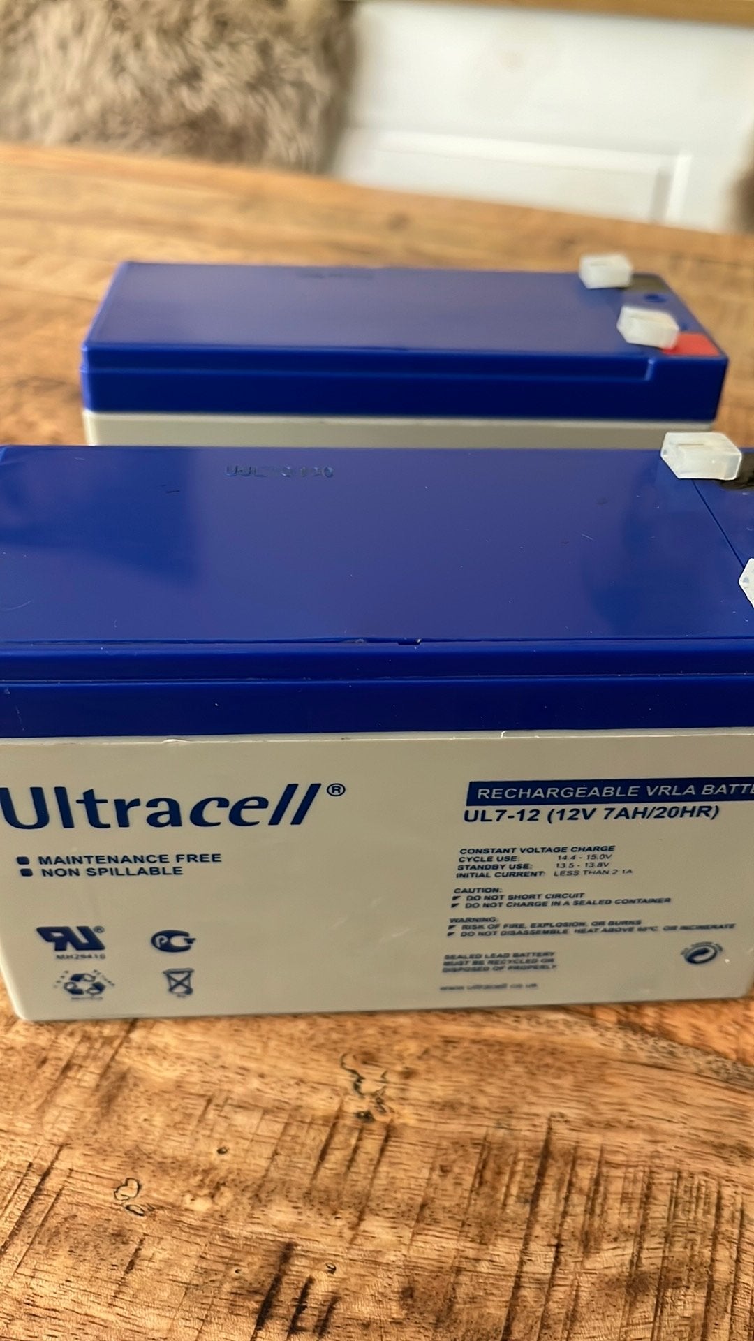 2x accu 12v 7ah, Ophalen of Verzenden, Nieuw