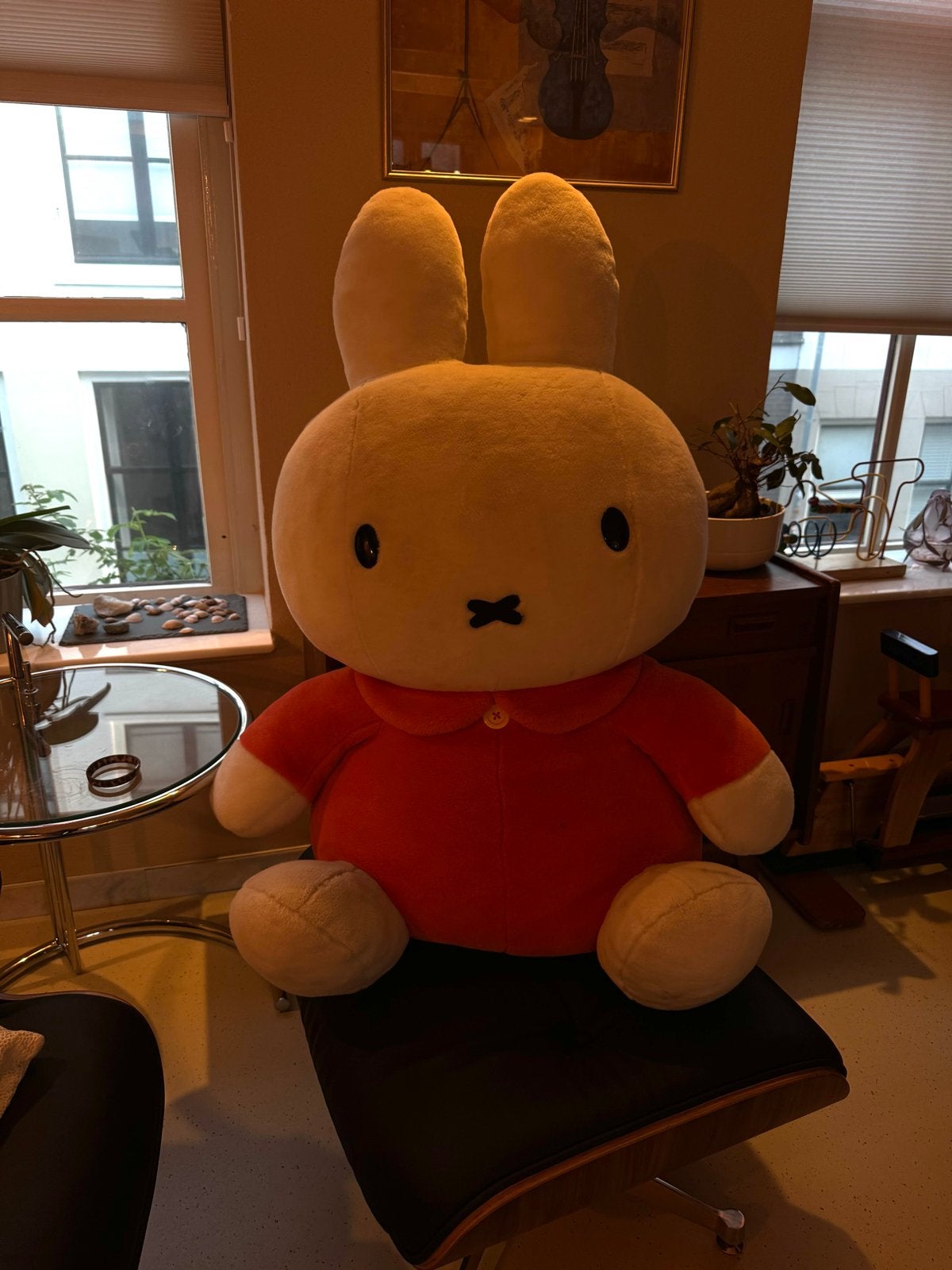 Grote Nijntje knuffel met rood jurkje, Konijn, Nijntje, Ophalen of Verzenden, Zo goed als nieuw
