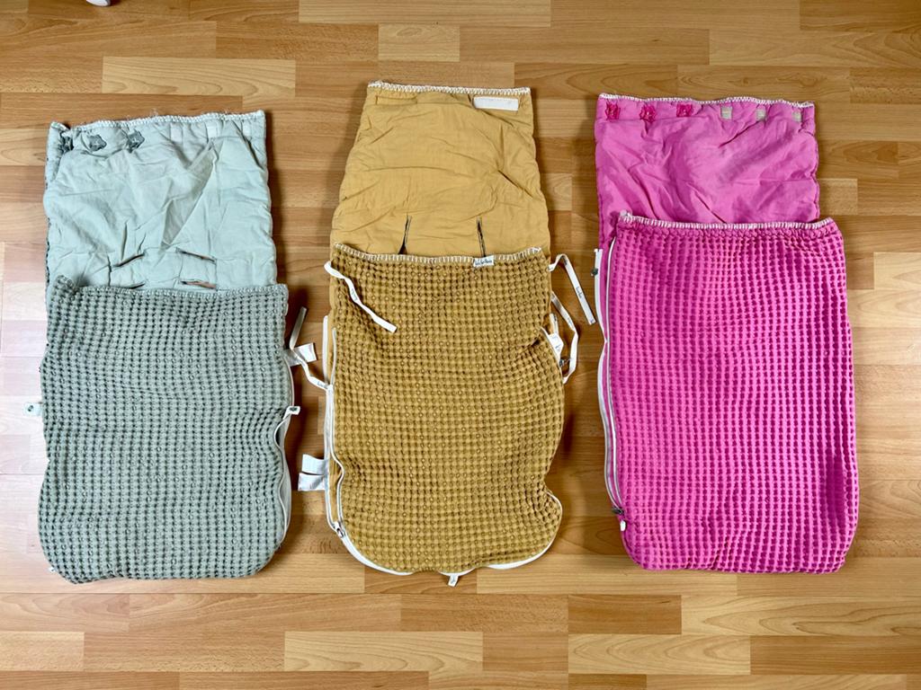Koeka wafelstof voetenzakken/inbakerslaapzakken, Ophalen of Verzenden, Gebruikt, Minder dan 70 cm, Slaapzak