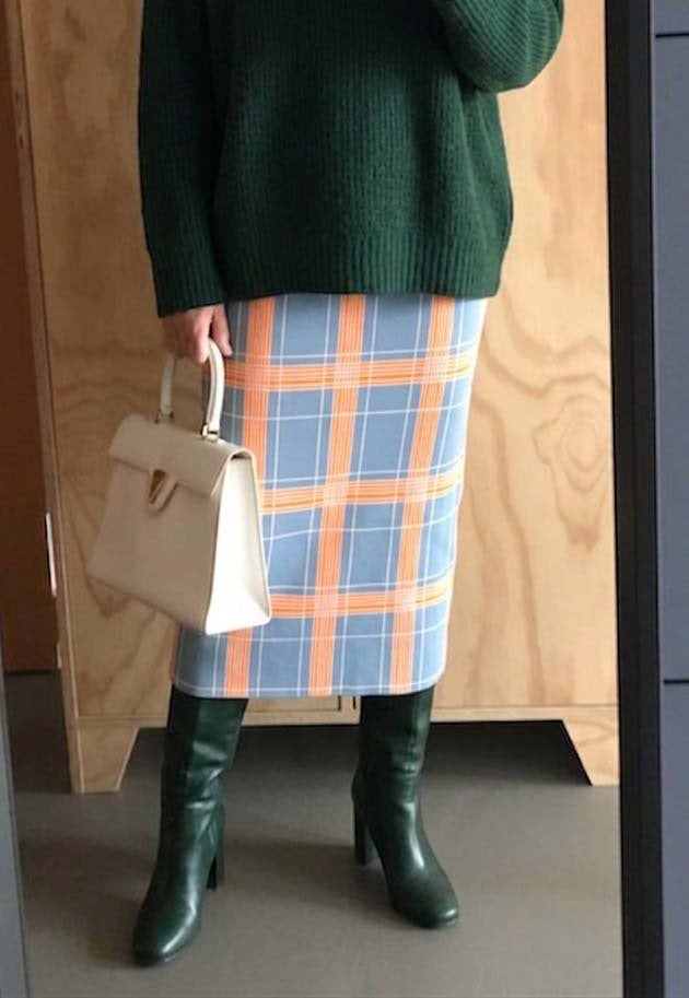 Essentiel Antwerp tartan pencilskirt mt s, Overige kleuren, Ophalen of Verzenden, Zo goed als nieuw, Essentiel Antwerp