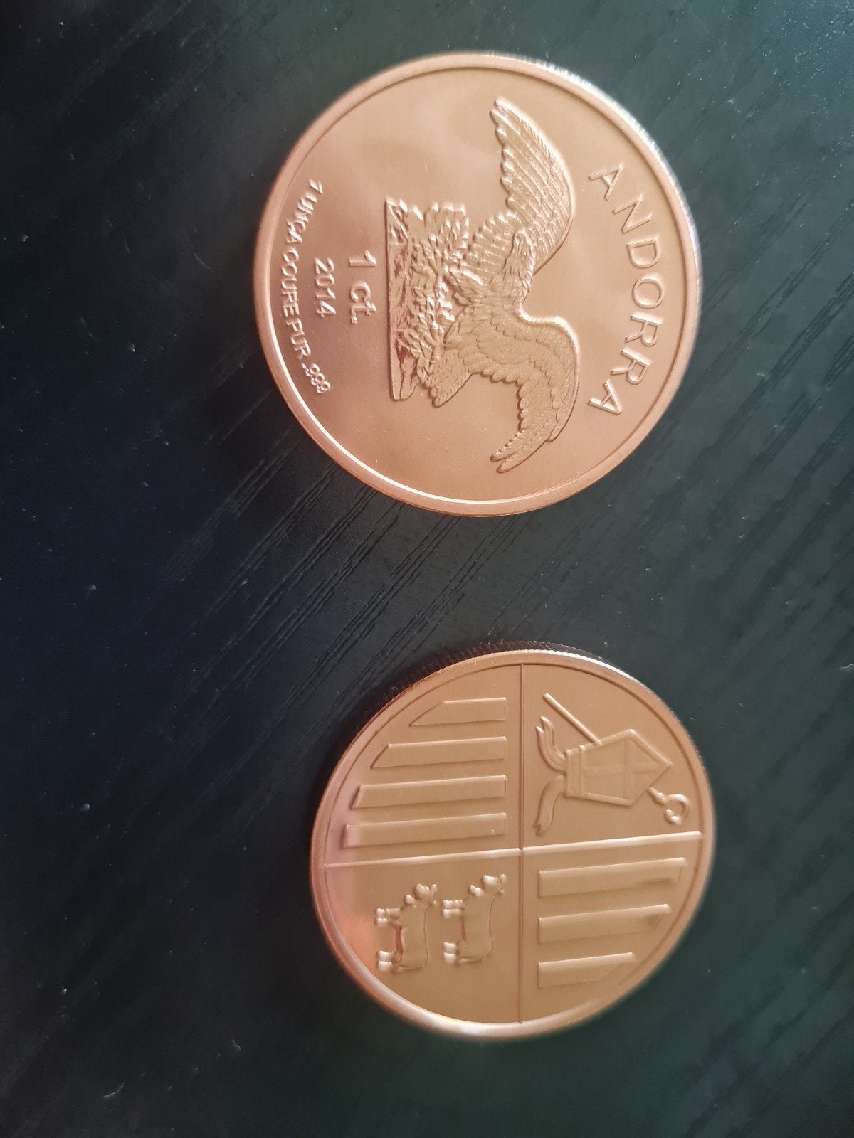 Maple leaf! Andorra 2014 Koperen Munt. Per stuk of Koker, Ophalen of Verzenden, Losse munt
